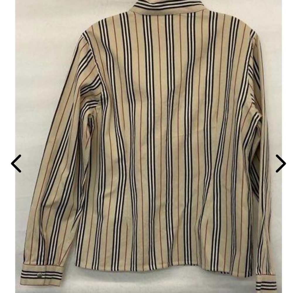 Burberry Beige and Black Striped Men's Shirt - Picture 3 of 4